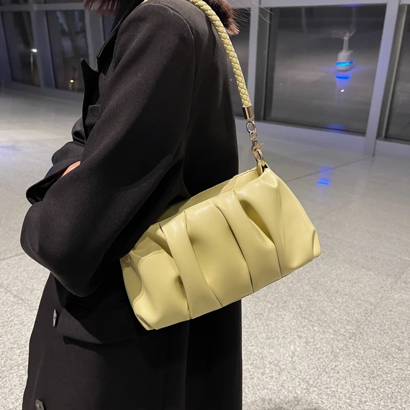 Small Soft PU Leather Underarm Handbags Spring Fshion Luxury Brand Designer Woman Shopper Handbags Shoulder Crossbody Bag