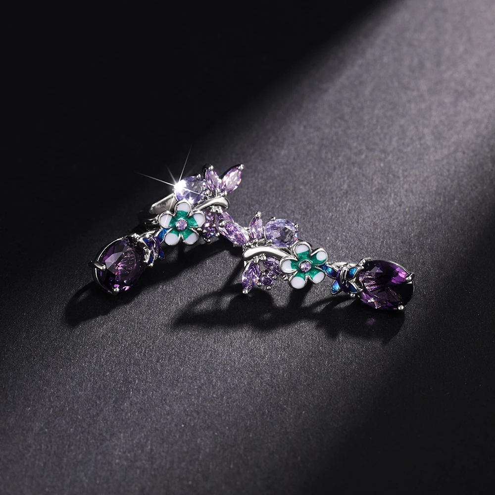 Flower earrings, popular butterfly earrings for women