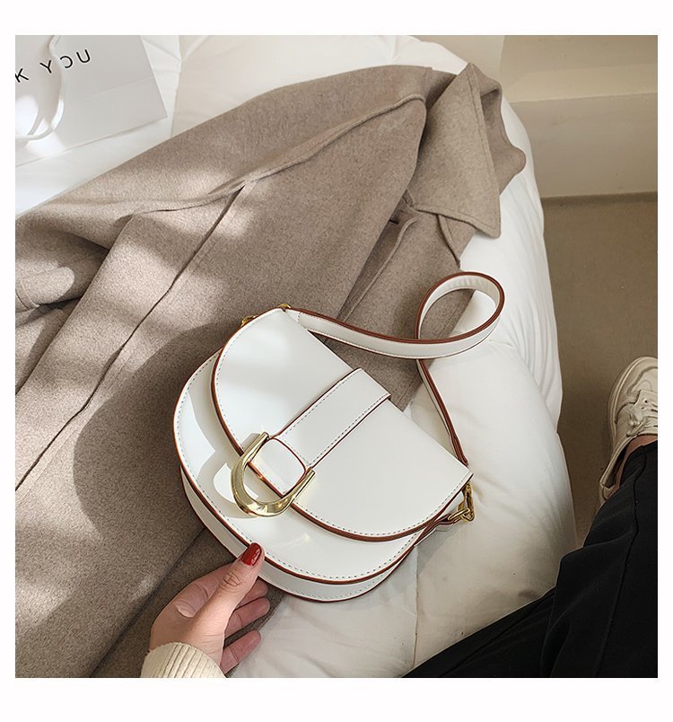 Mirco Creative Small Shoulder handbag Microfiber Synthetic Leather Saddle Bags Versatile Luxury Designer Crossbody Bag for Women