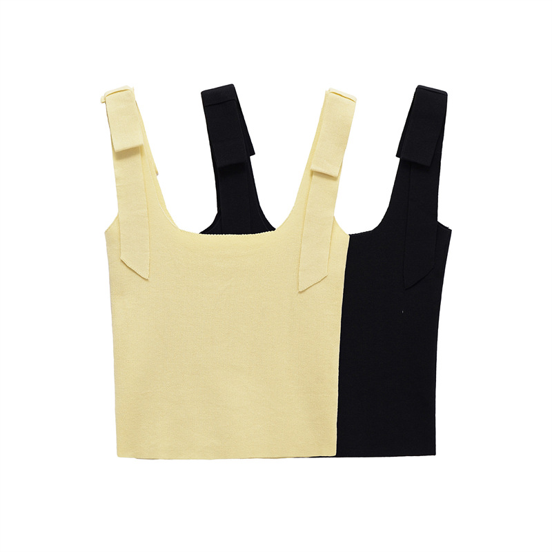 Ladies Open Front Polyester Sleeveless Top