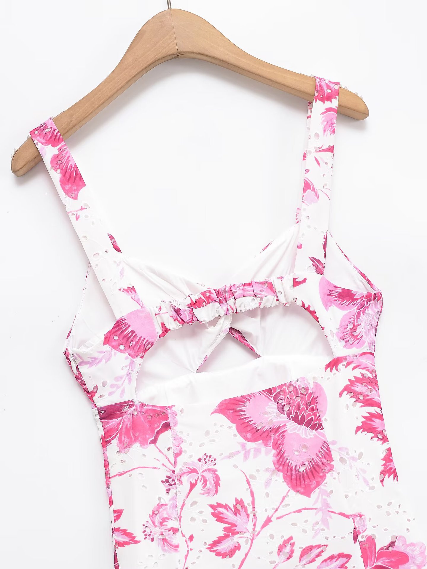 Women's Fashion Hollow-out Embroidery Print Dress