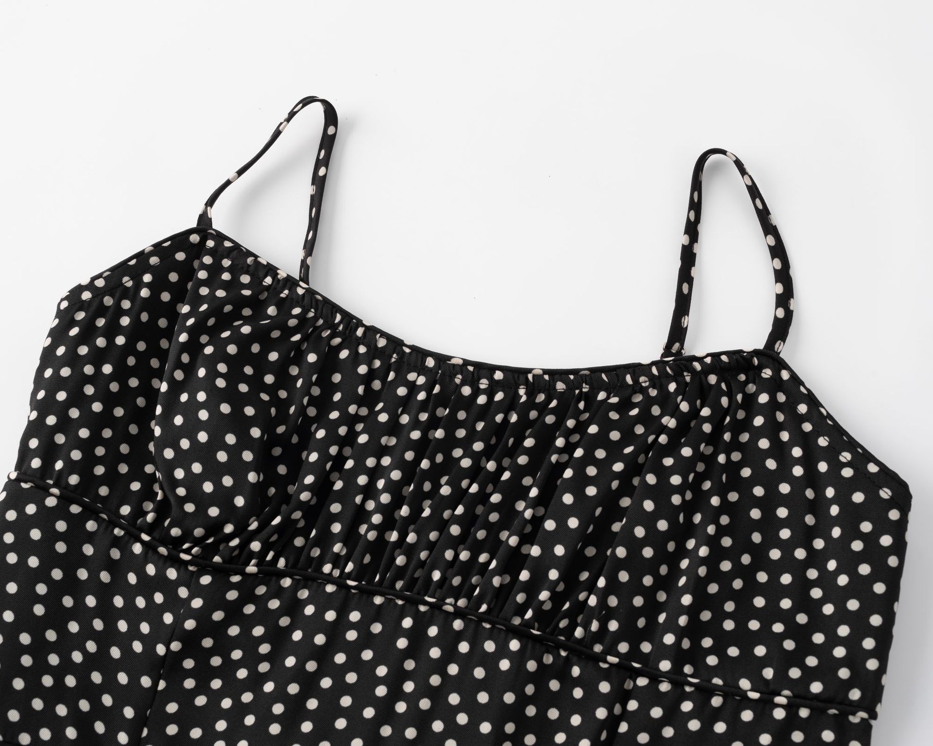 Polka Dot Print Strapless Dress