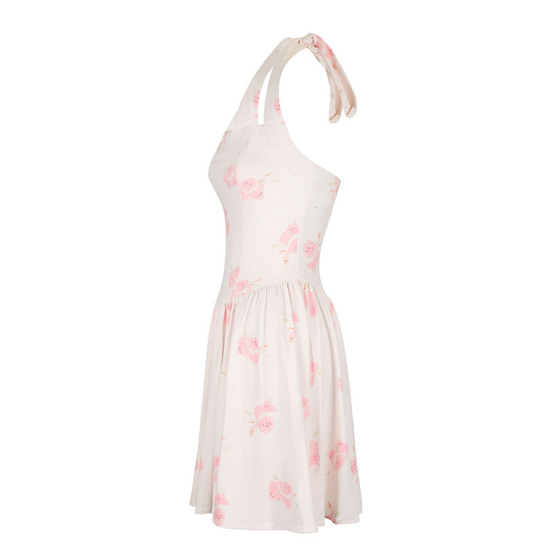 Slimming One-Shoulder Botanical Dress