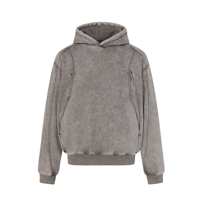 Urban Aged Cotton Pieced Hoodie