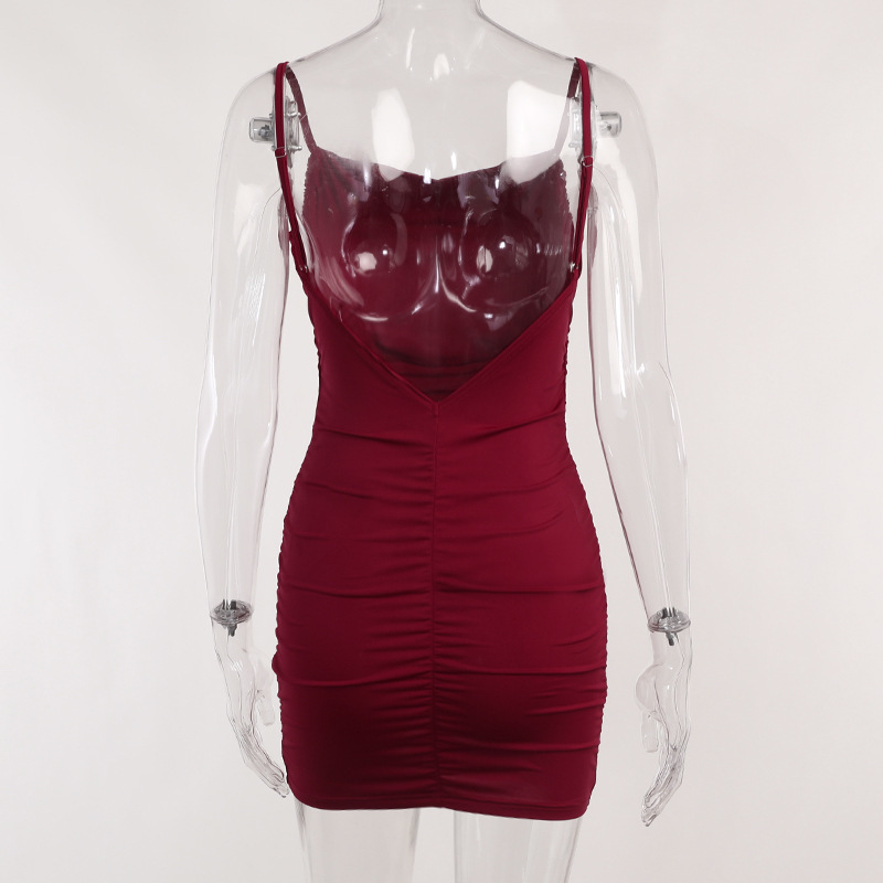 V-Neck Sleeveless High Waist Bodycon Dress