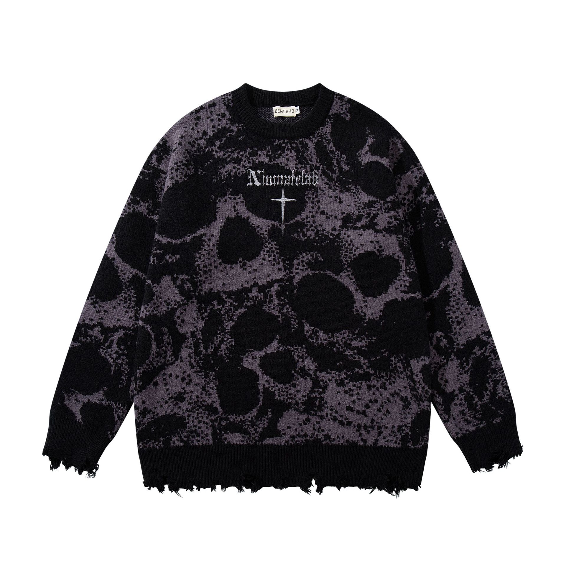 Oversized Gothic Jacquard Sweater