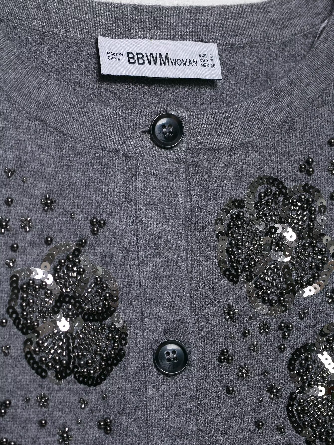 Embellished Polyester Streetwear Cardigan