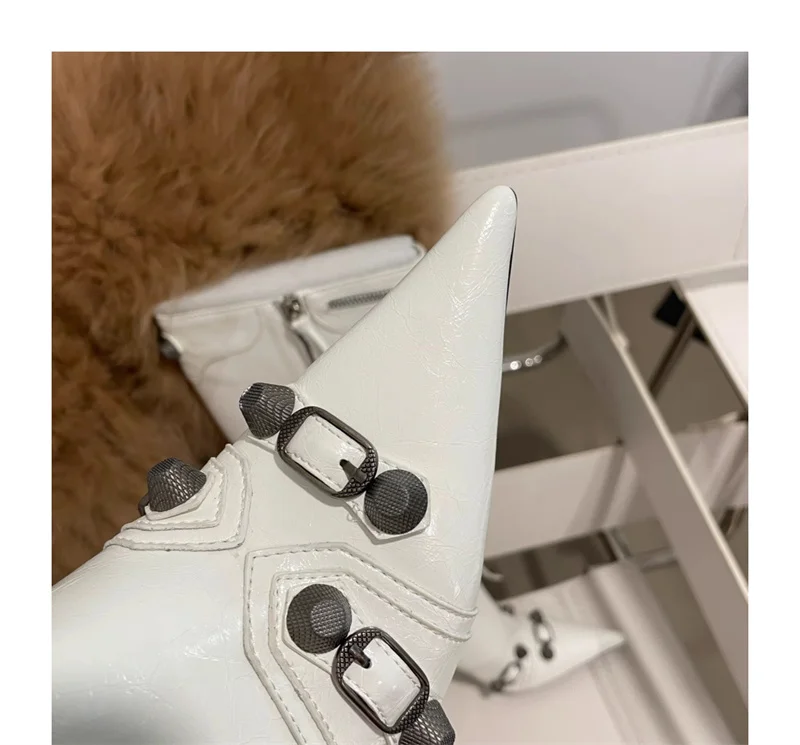 Martin Stiletto Fiber Boots Back Closure