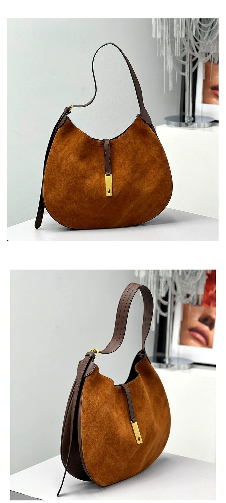 Fashion Ruched Hobos Women Handbag Designer Women Bag Luxury Soft Pu Leather Shoulder Crossbody Bags Lady Simply Tote Purse