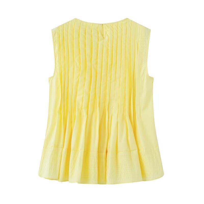 Solid Pin-Tuck Tank Top