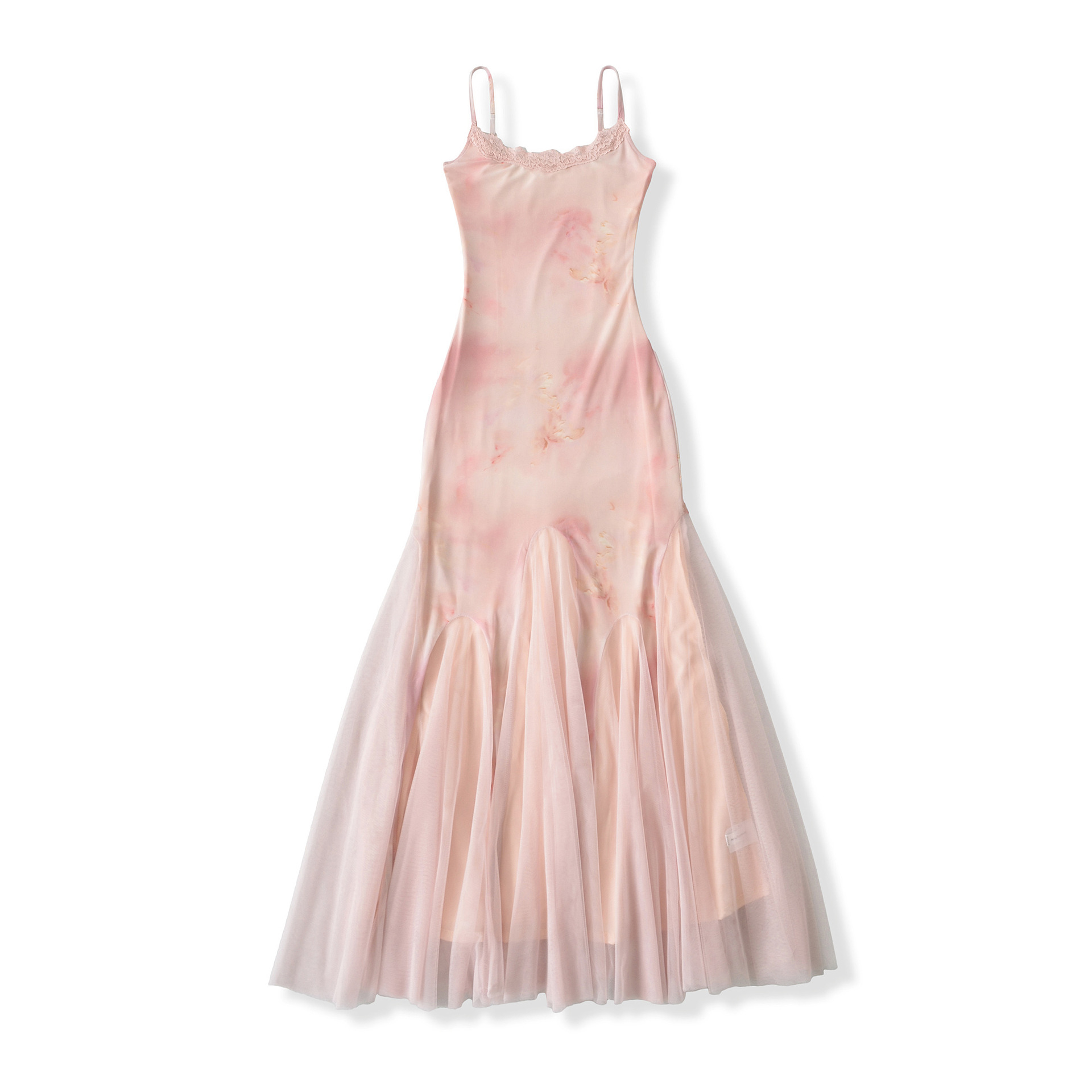 Flower Flared Strapless Dress