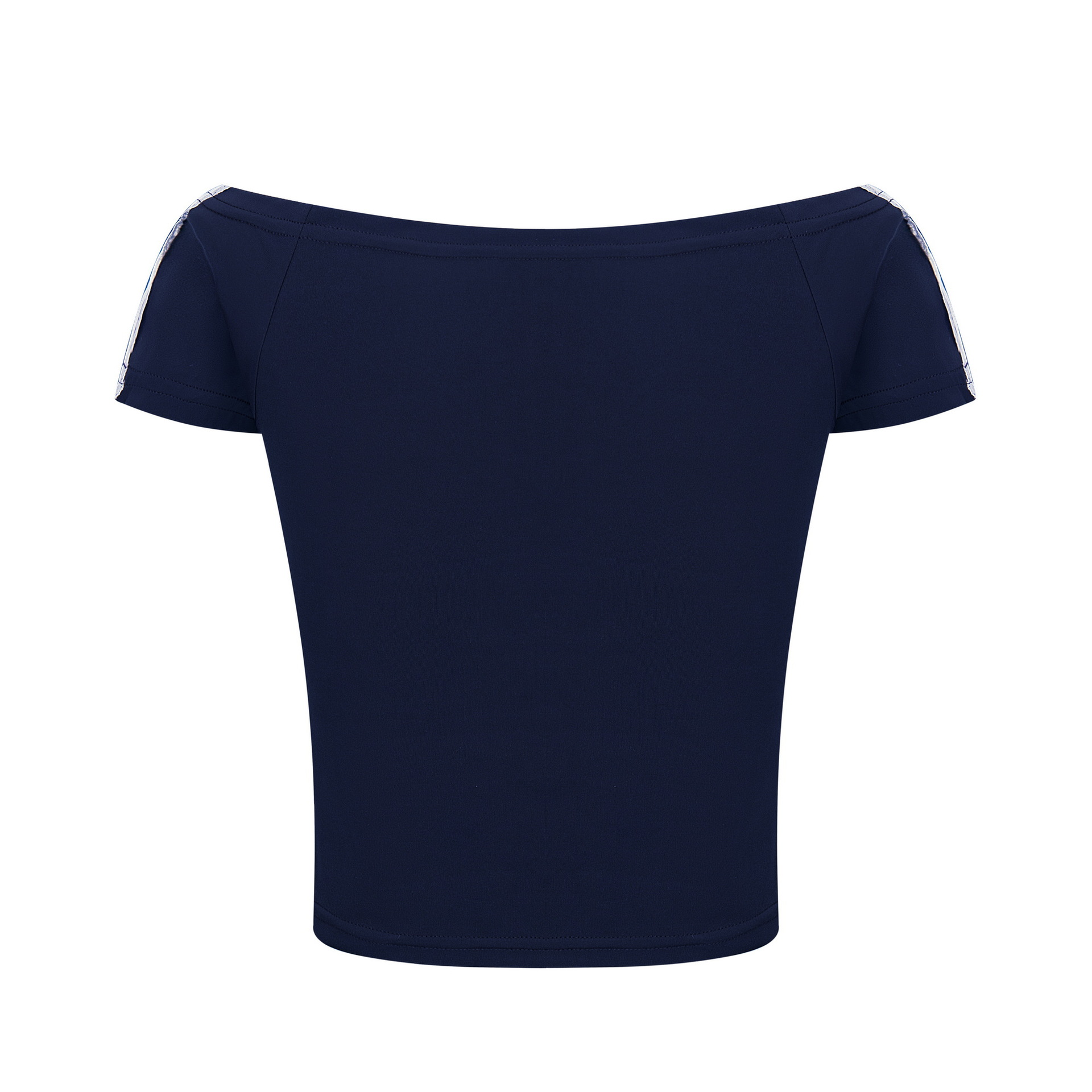 Women's Lace Letter Slim One-Shoulder Short Sleeve T-Shirt
