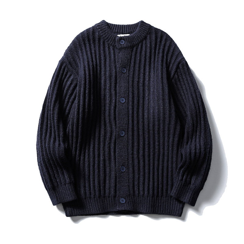 Japanese Workwear Polyester Fiber Cardigan