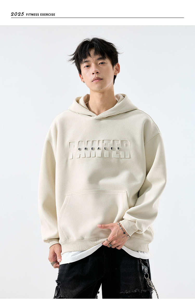 American Oversized Solid Cotton Hoodie Sweatshirt