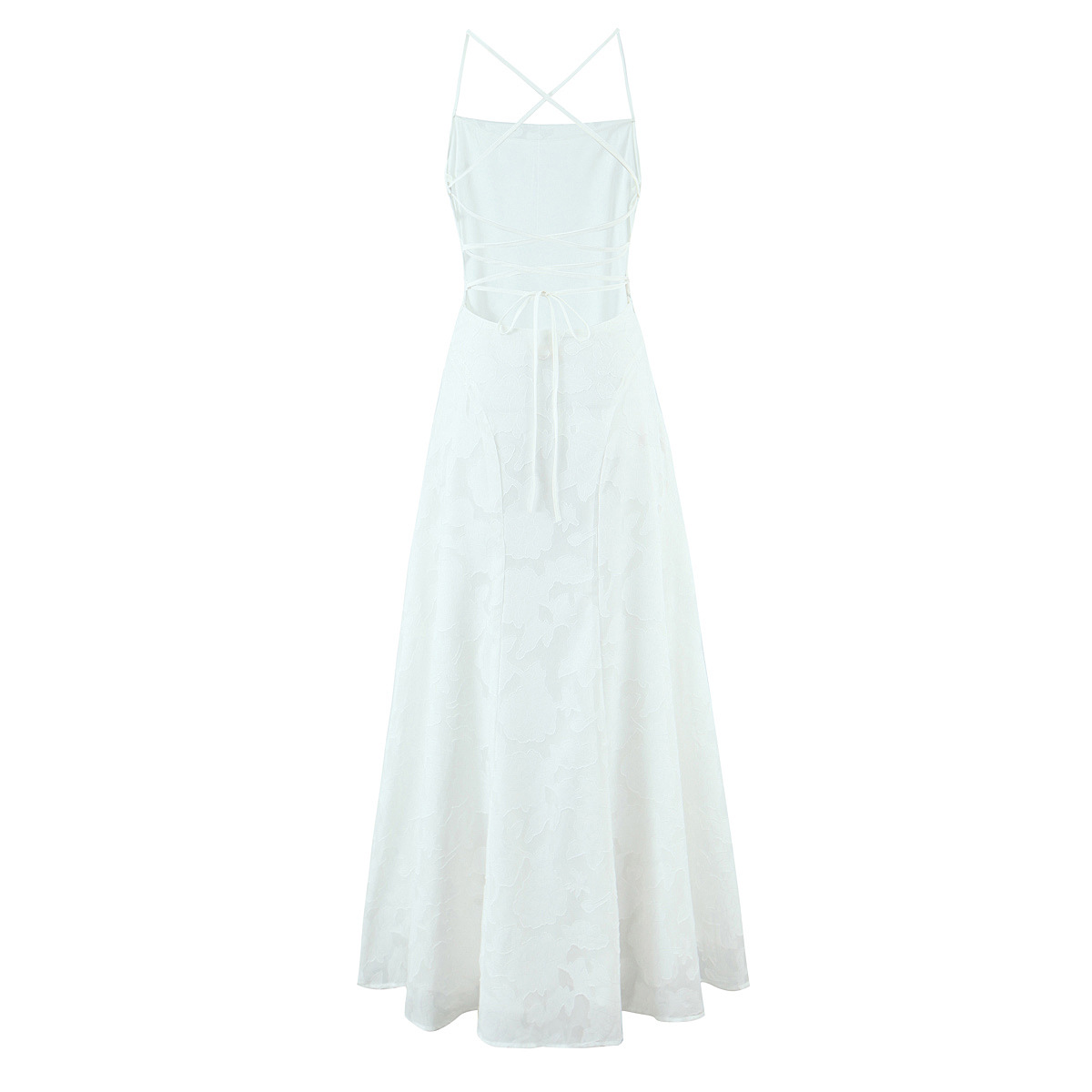 Open Back Loose Fit Midi Dress