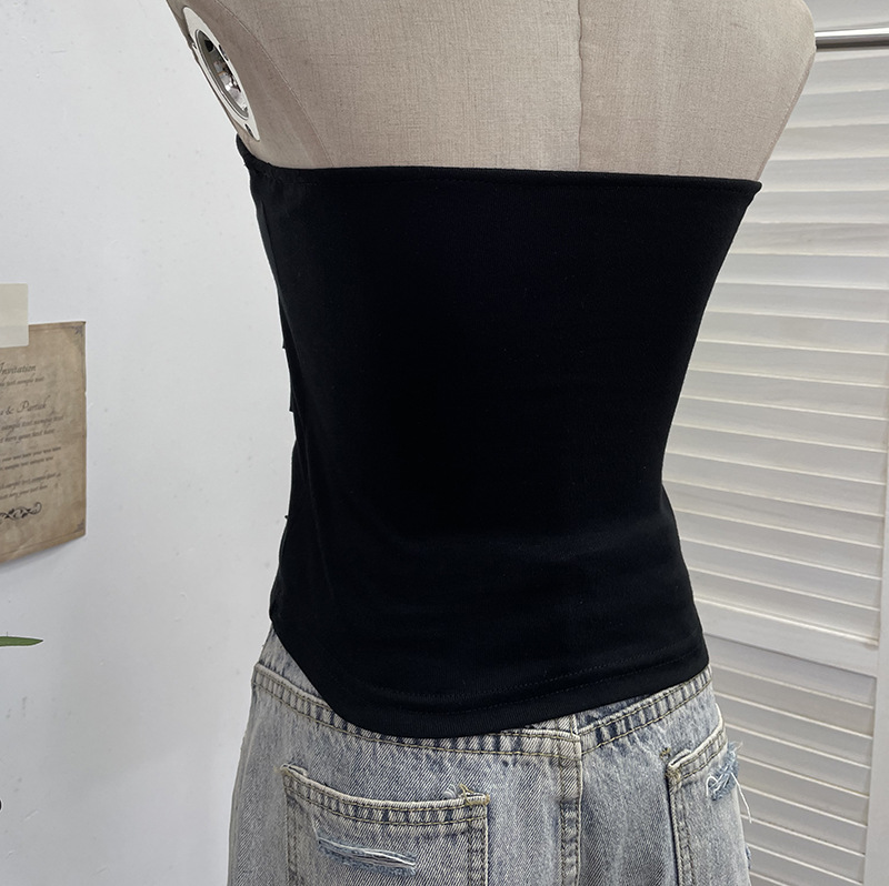 Bardot Cutout Patterned Bandeau Vest