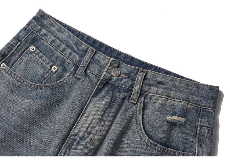 Distressed Oversized Straight Loose Wide Leg Denim Pants