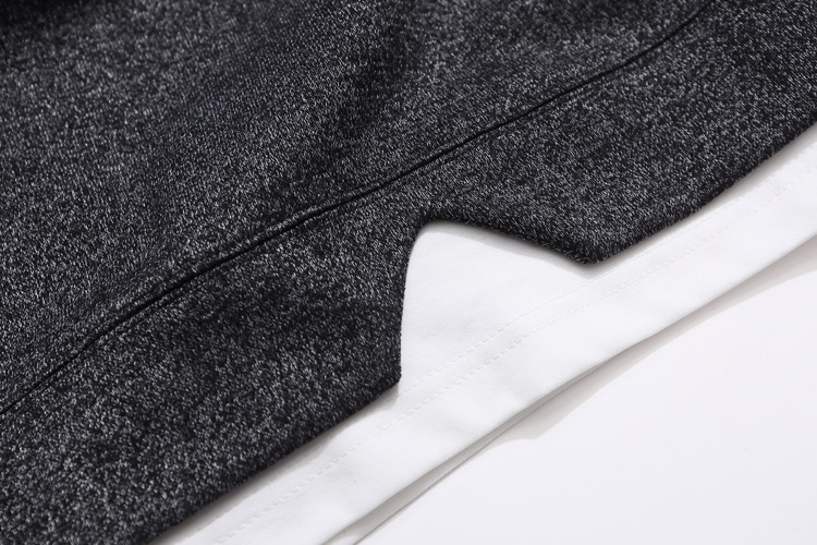 Casual Loose Fit Men's Hoodie with Fake Two-Piece Design