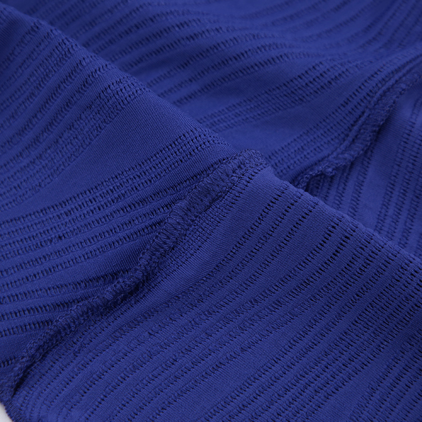 Ladies Navy Turtleneck Fitted Jersey Knit Pullover
