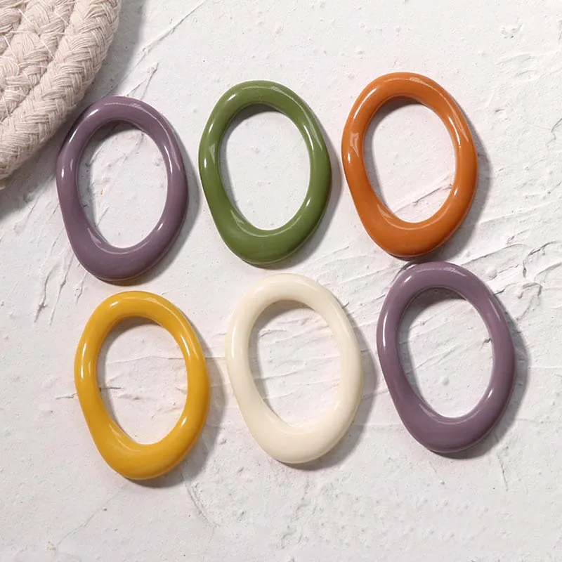 10pcs Spring Colours Acrylic Connector For DIY Making Necklace Earrings Handbag Chain Jewelry Accessories Findings & Component