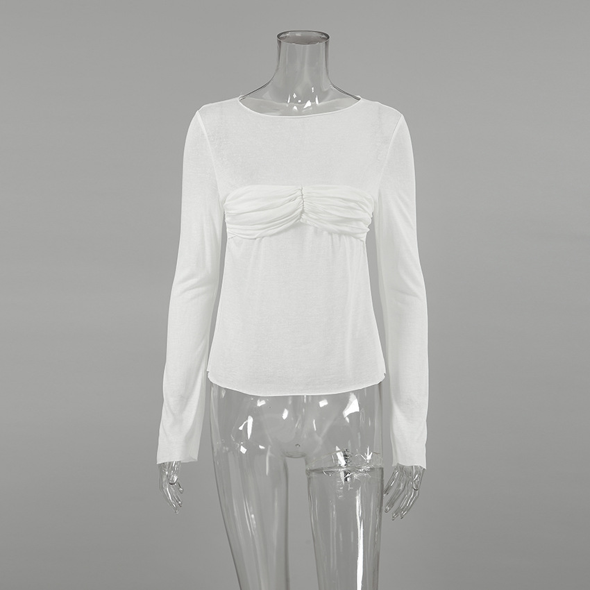 Ladies Commuter Cotton Body-Hugging Crew Sweater