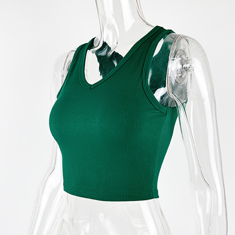 Sexy slim fit V-neck sleeveless vest