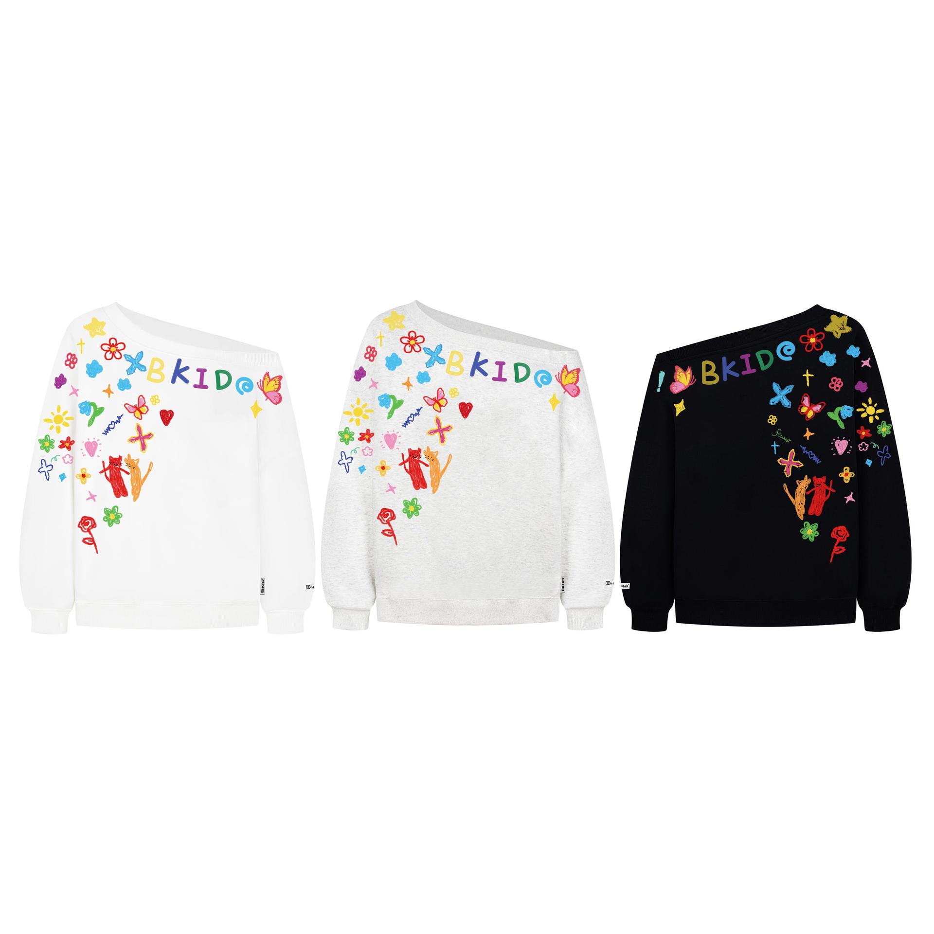 Slouchy Cotton Graphic Hoodie