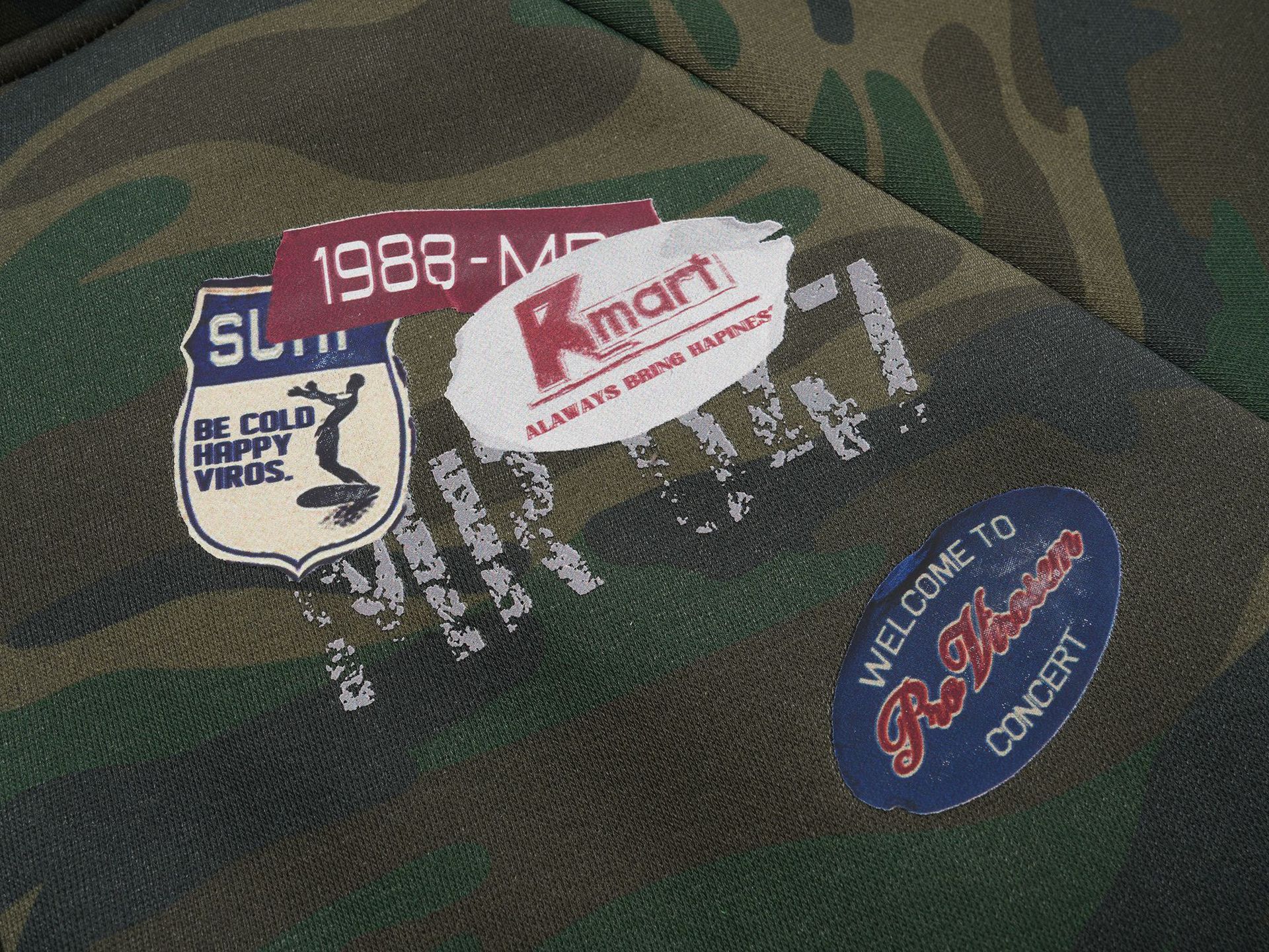 Urban Camo Oversized Cotton Blend Hoodie
