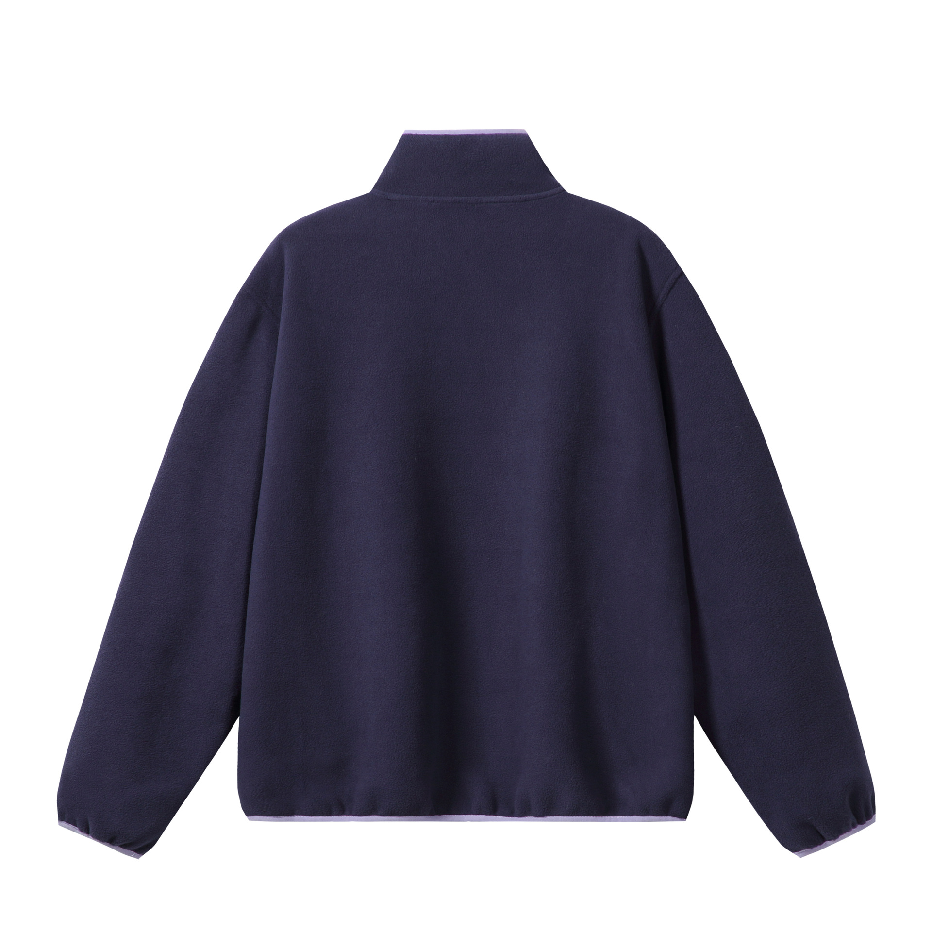 Two-Tone High Neck Polyester Hoodie