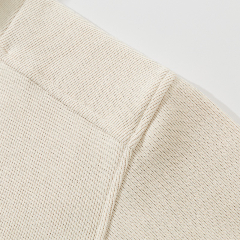 Cotton Letter Print Oversized Mock Neck Zipper Hoodie