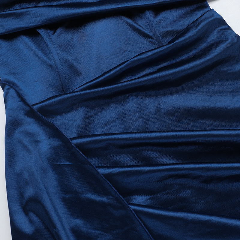 Plunge Neck High Rise Split Maxi Dress