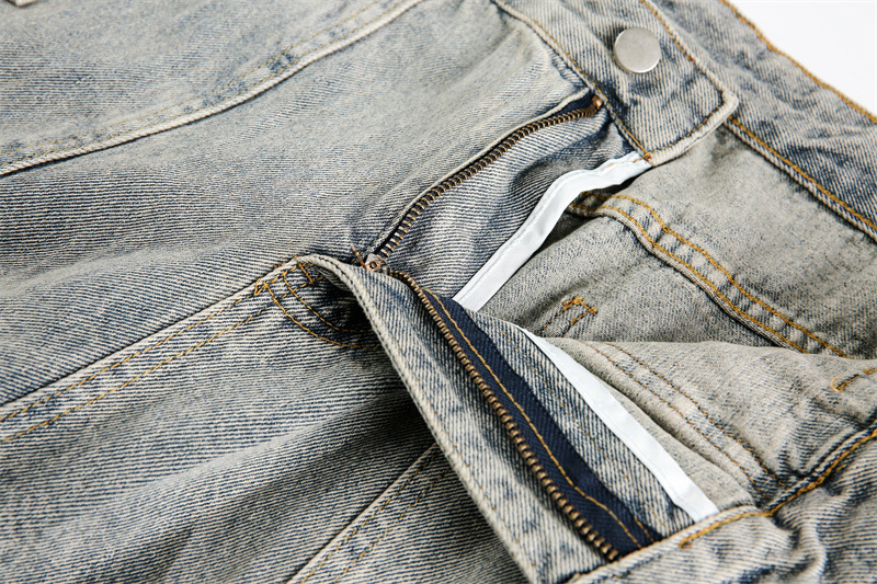 Heavyweight Patchwork Multi-Pocket Cargo Jeans