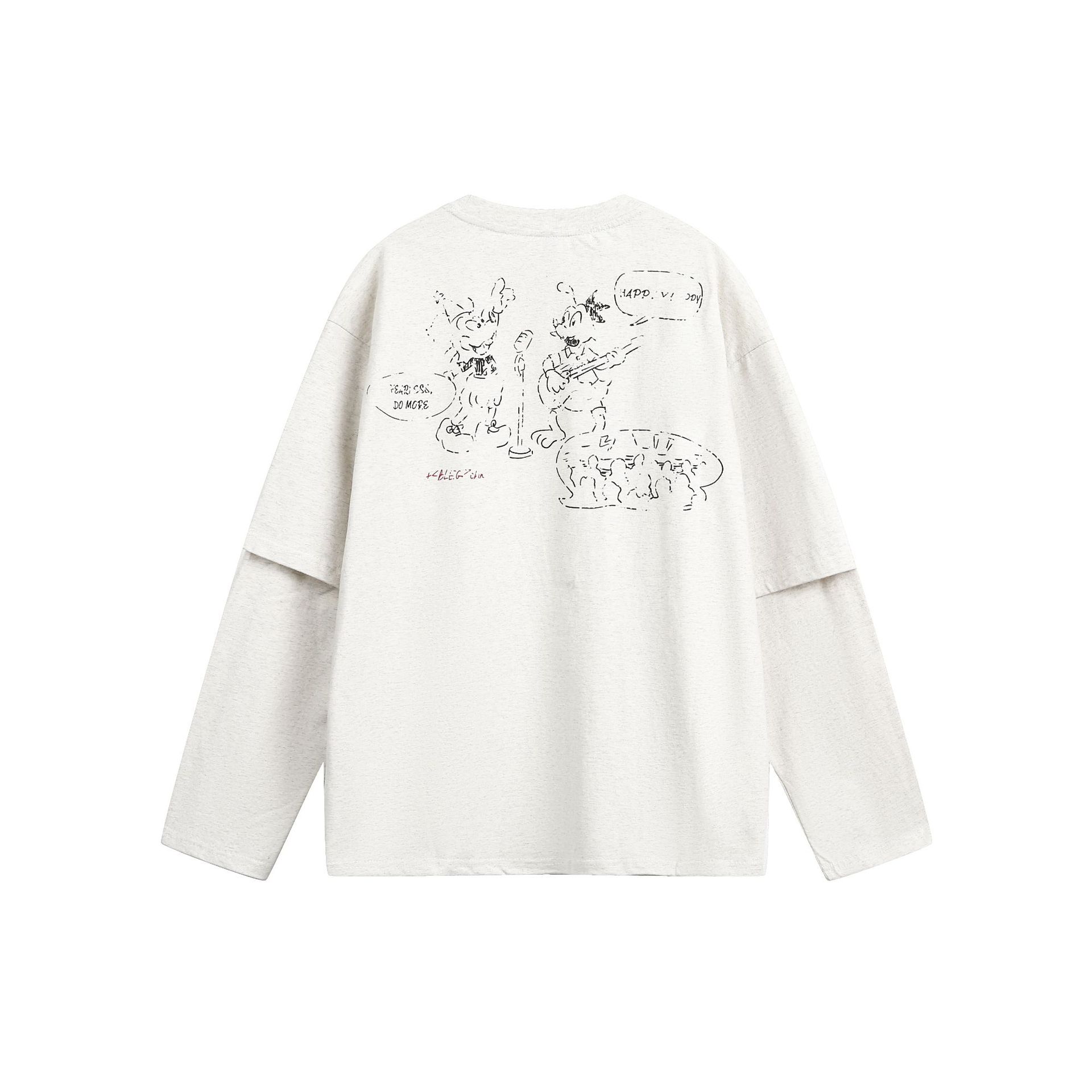 American Retro Cartoon Loose Fit Streetwear T-Shirts