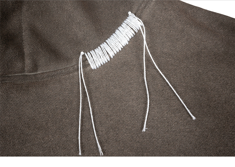 Chunky Vintage Plain Cotton Hoodie