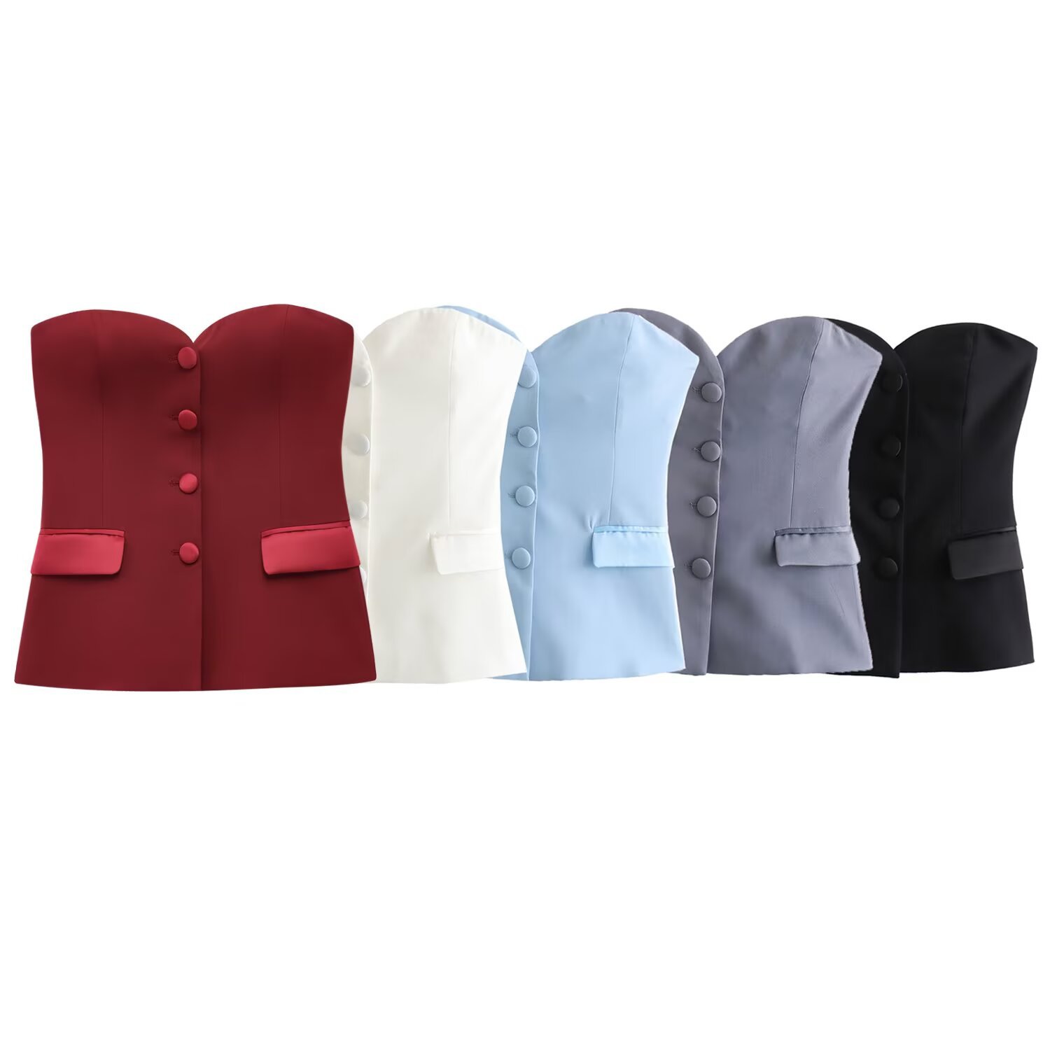 Solid Open Back Chest Patch Bandeau