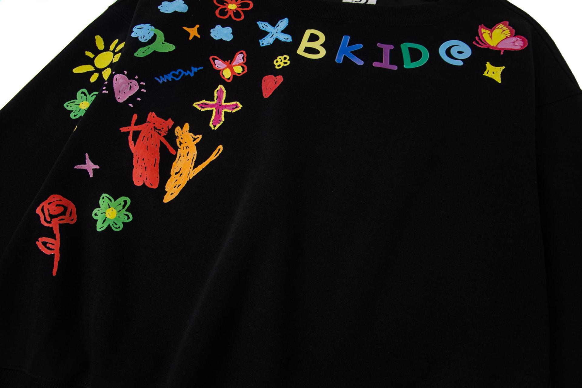 Slouchy Cotton Graphic Hoodie