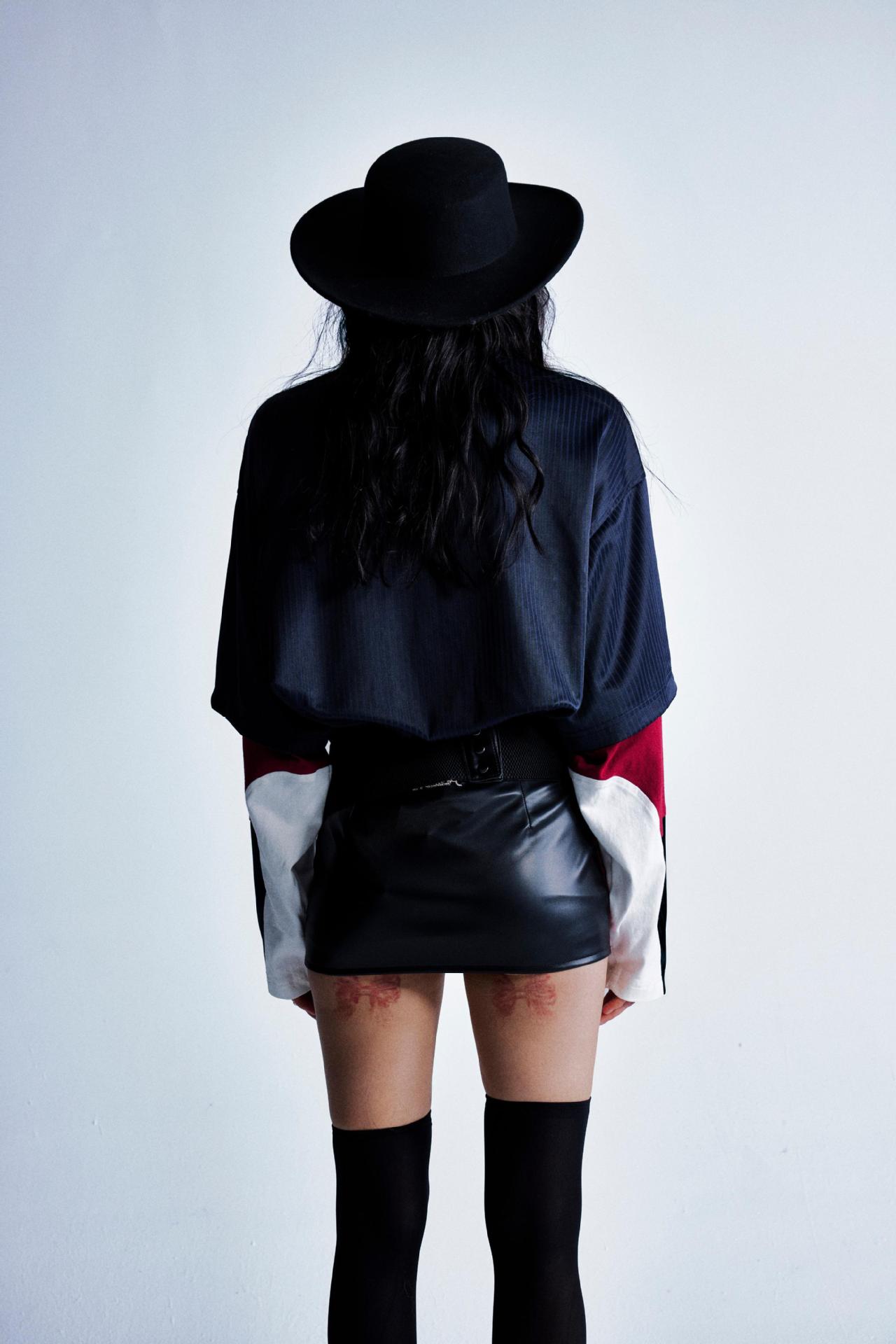 Long-Sleeve Dual-Layer Pieced Button-Front Embellished Hoodie