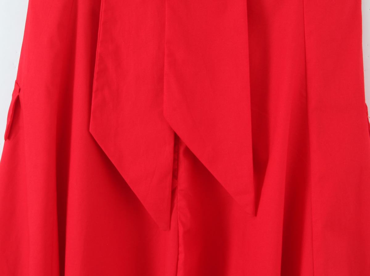 Halter Sleeveless Cotton A-line Maxi Skirt