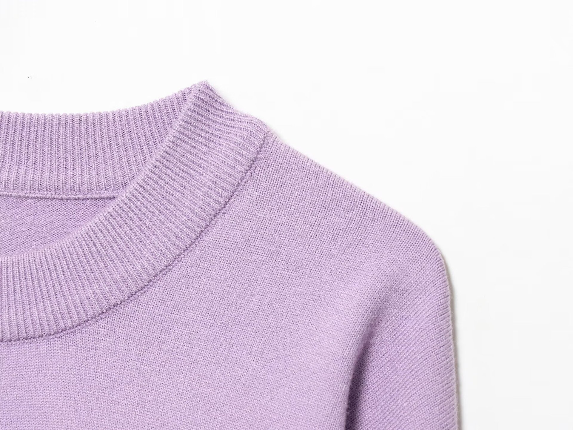 Ladies Plain Bicolor Long Sleeve Cotton Sweatshirt