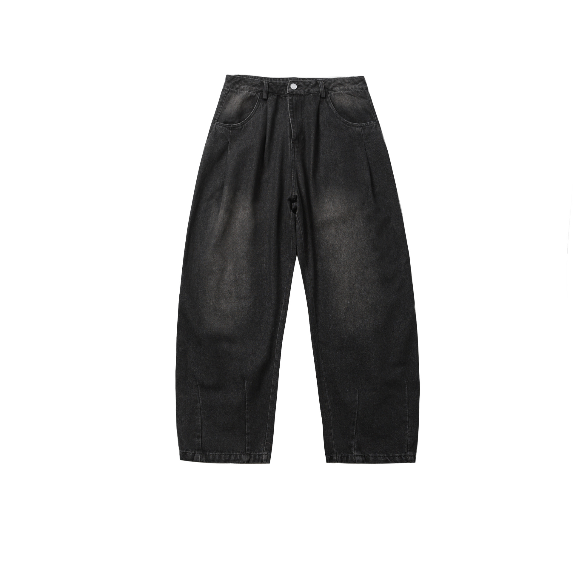 Loose Fit Washed Straight Leg Wide Leg Jeans for Men
