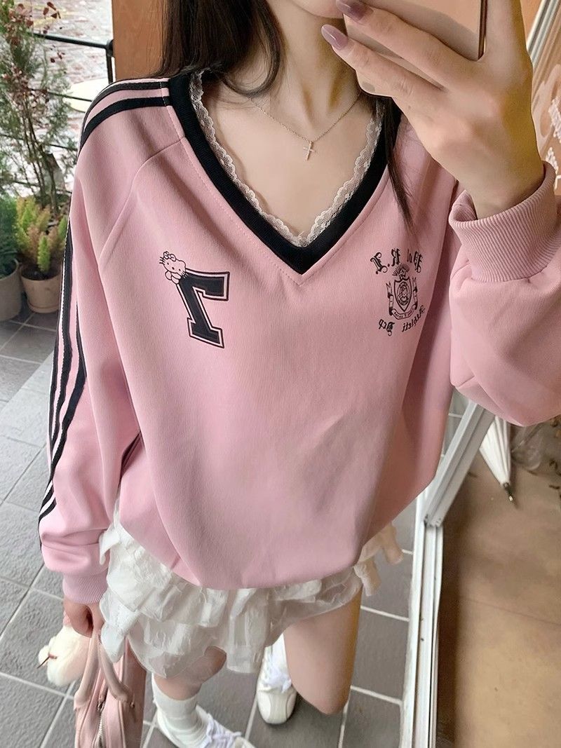 Ladies Japanese Graphic Oversized Polyester Hoodie