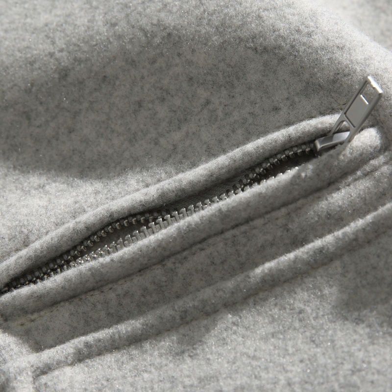 Plain Wool Oversized High Neck Jacket