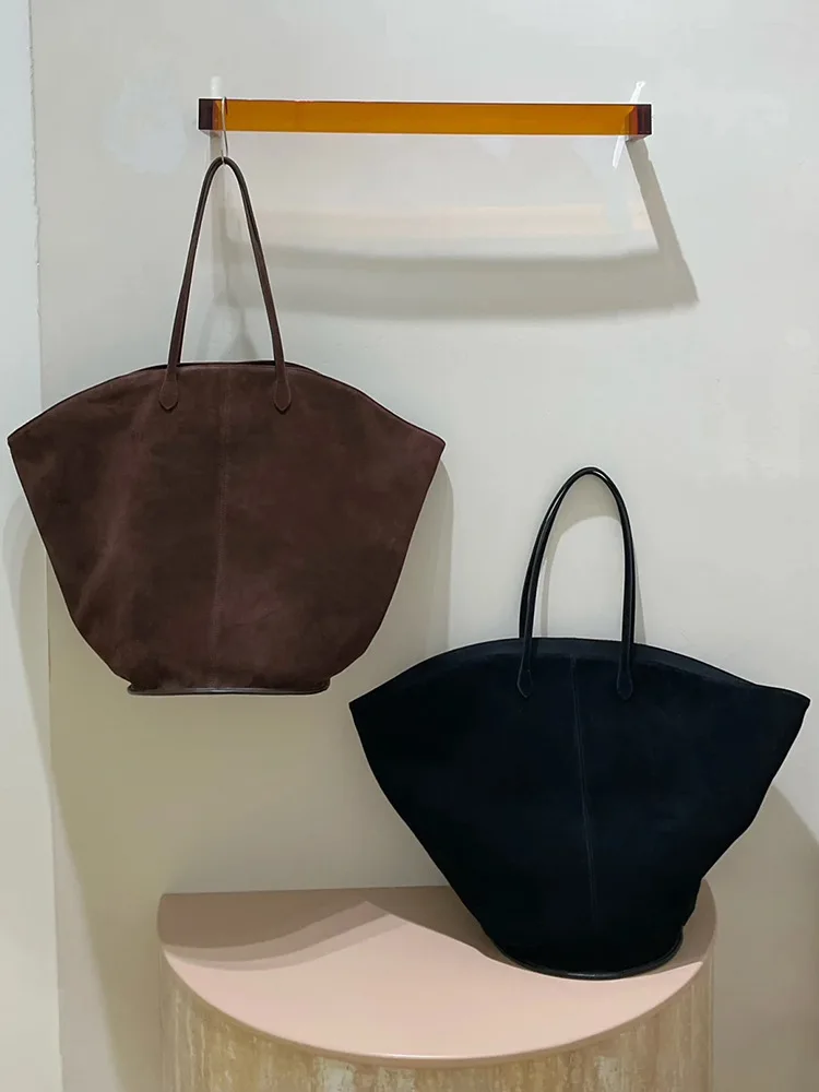 Faux Suede Frosted Tote Bags For Women Luxury Designer Handbags And Purses 2023 New In Vintage Large Capacity Shoulder Bucket