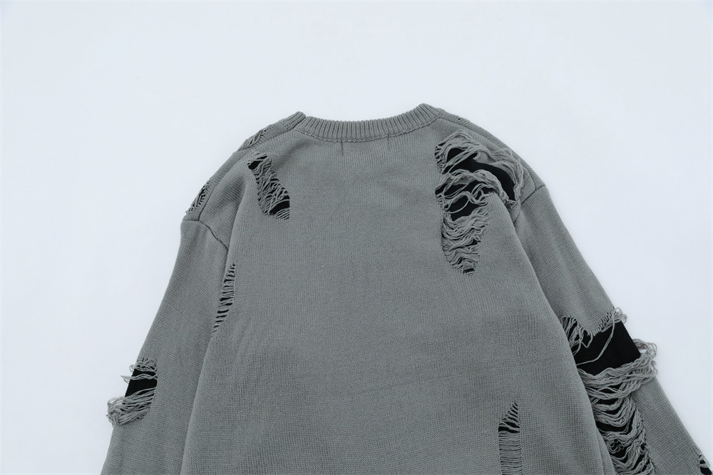 Streetwear Oversized Jacquard Sweater