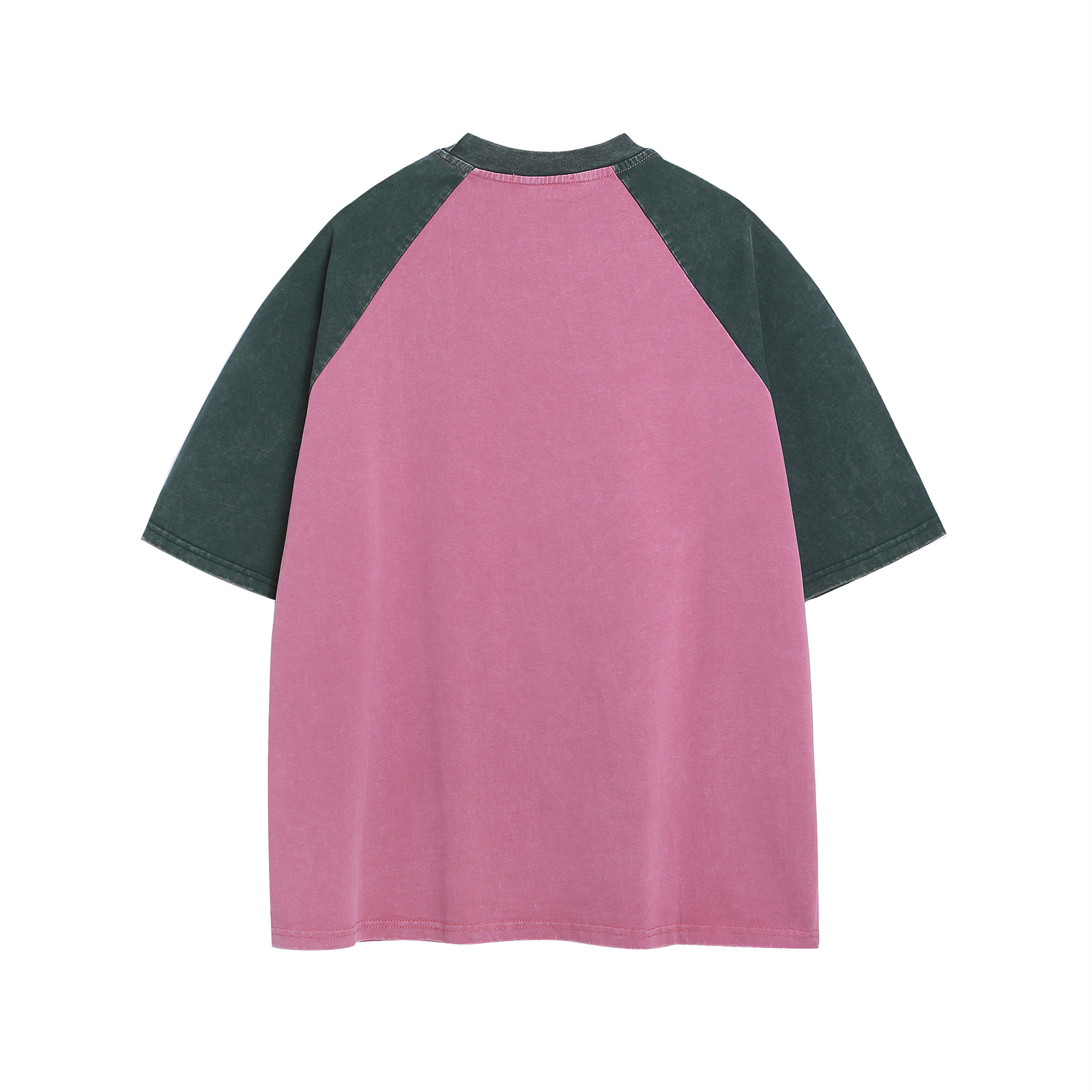 Letter printed contrasting short sleeved T-shirt for men