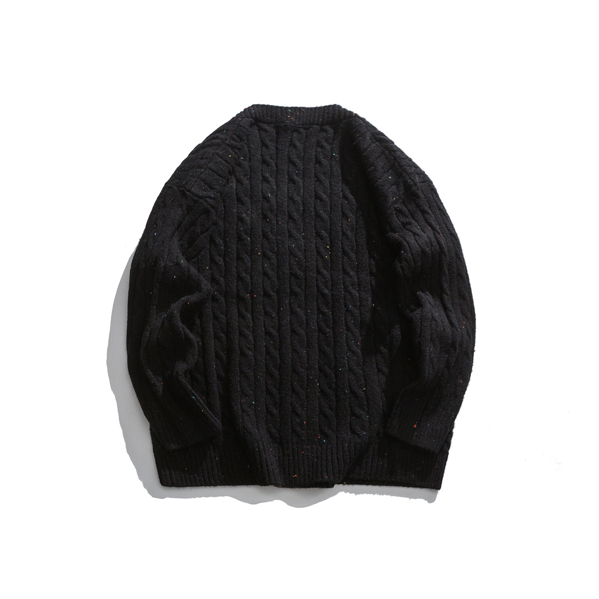 Japanese Workwear Jacquard Oversized Long Sleeve Cardigan
