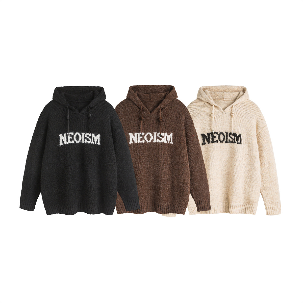Recycled Polyester Japanese Workwear Color Block Hood Sweater