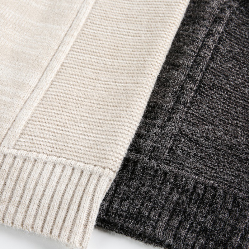 Japanese Workwear Jacquard Long Sleeve Oversized Cardigan