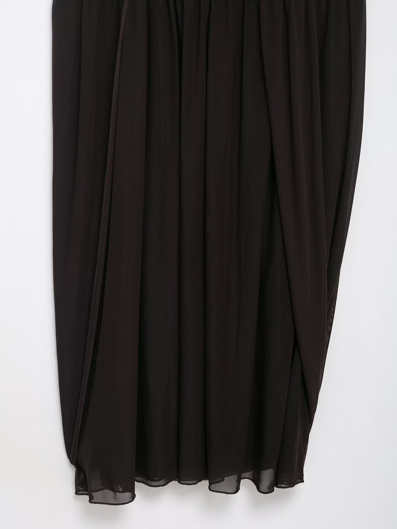 Long Sleeveless Cutout Ruched Spliced Dress