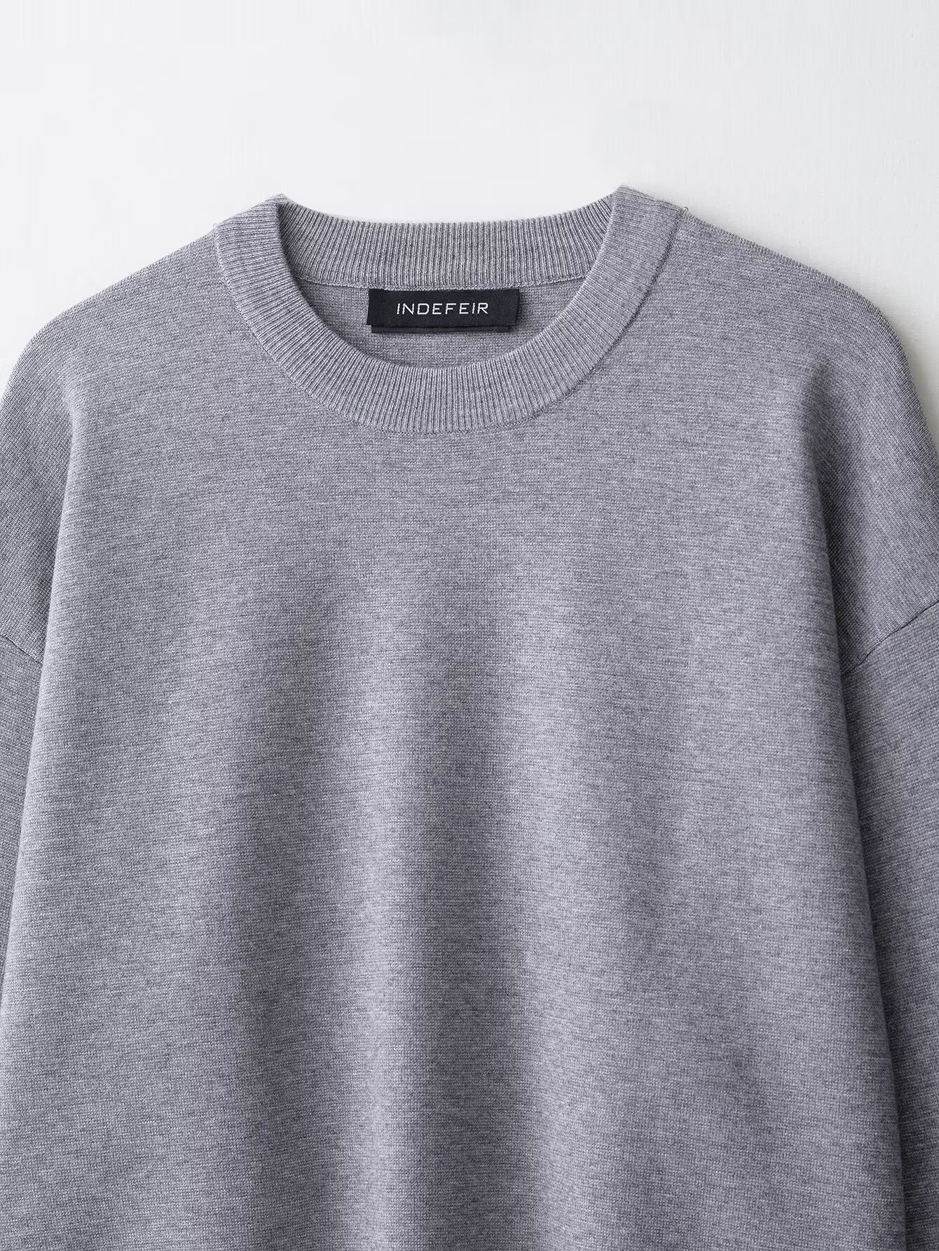 Ladies' Crew Collar Full Sleeve Bicolor Knit Sweater